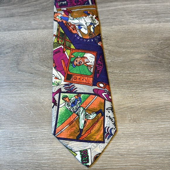 Vintage Baseball Necktie / 1992 / UGO MODENA - Picture 2 of 6